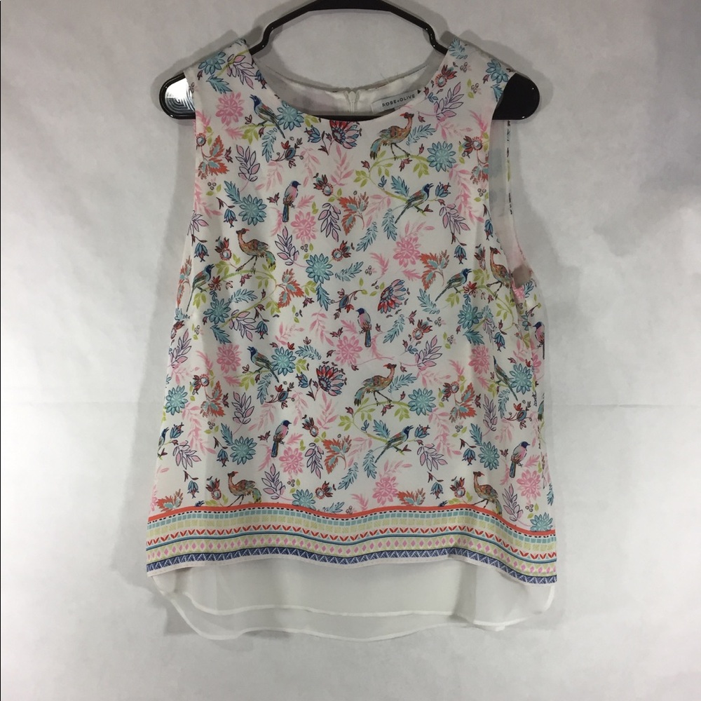 Rose & Olive Top (Sz L)